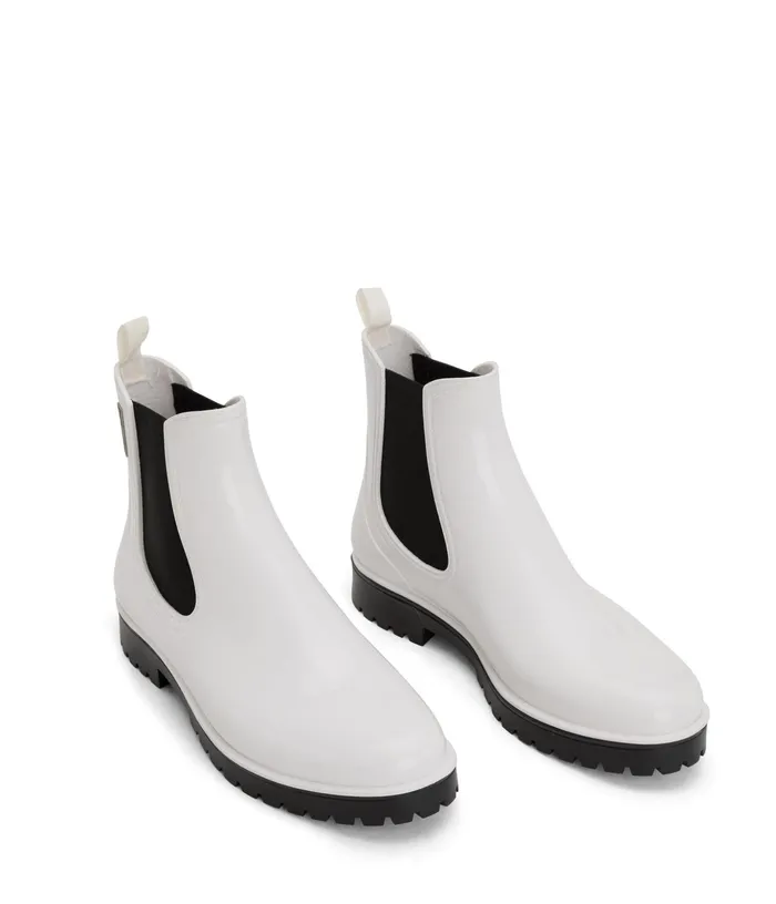 Women Laney Vegan Rain Boots White Matt and Nat Waterproof