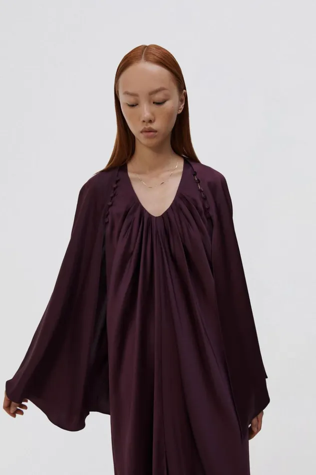 Women Laurette Gown Plum Jonathan Simkhai Dresses and Jumpsuits