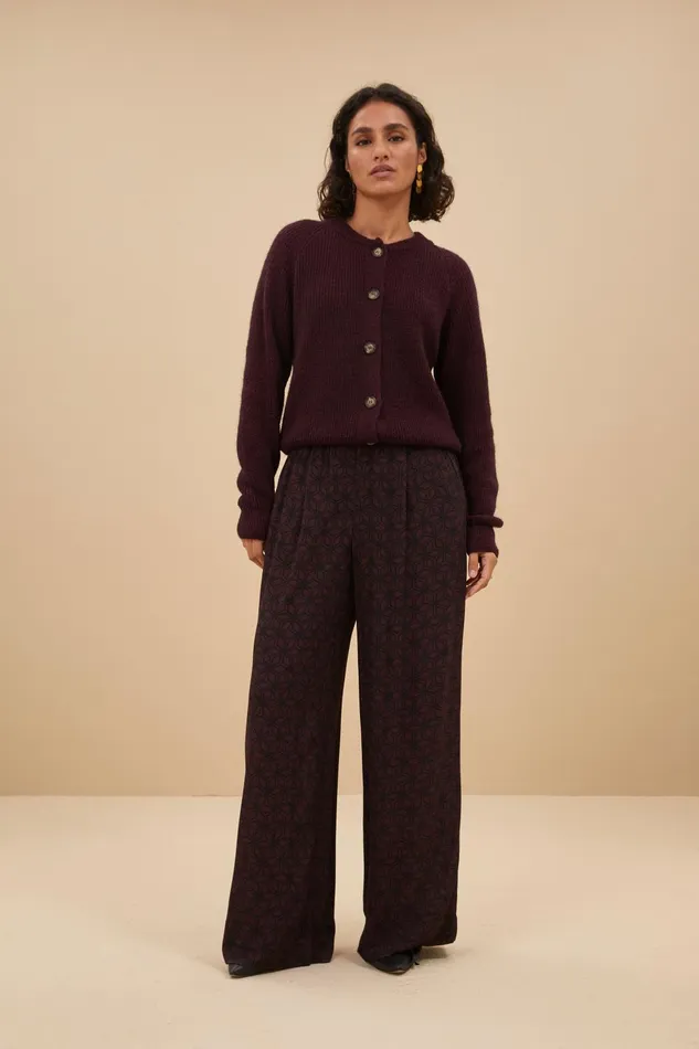 Women Lilly Bomber Cardigan Wine Bybar Cardigans