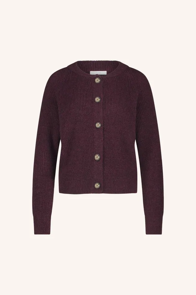 Women Lilly Bomber Cardigan Wine Bybar Cardigans