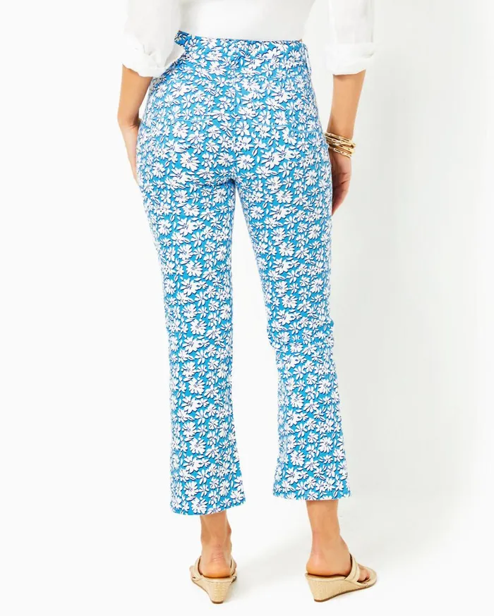 Women Lilly Pulitzer Bottoms 27034 Annet High Rise Crop Flare Jean Lunar Blue Palm Beach Petals Women Lilly Pulitzer Bottoms 27034 Annet High Rise Crop Flare Jean Lunar Blue Palm Beach Petals