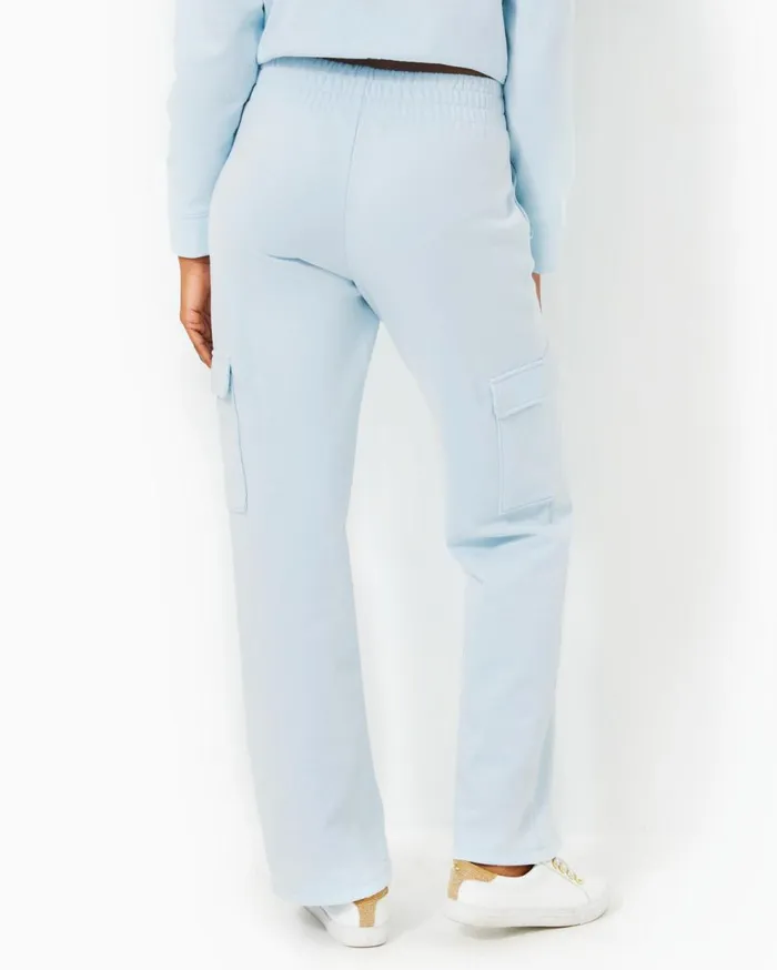 Women Lilly Pulitzer Bottoms 31034 Alandra Knit Pant Pastel Lunar Blue