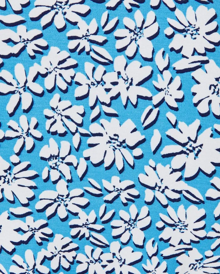 Women Lilly Pulitzer Dresses Ainslee 34 Sleeve Dress Lunar Blue Palm Beach Petals Women Lilly Pulitzer Dresses Ainslee 34 Sleeve Dress Lunar Blue Palm Beach Petals