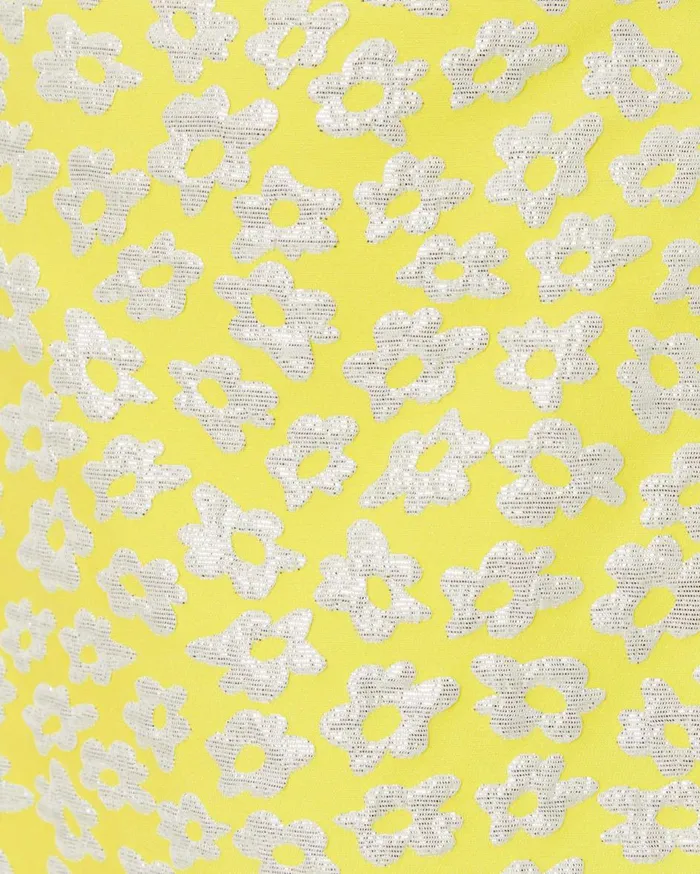 Women Lilly Pulitzer Dresses Charmain Strapless Mini Dress Finch Yellow Bitsy Blossom Brocade