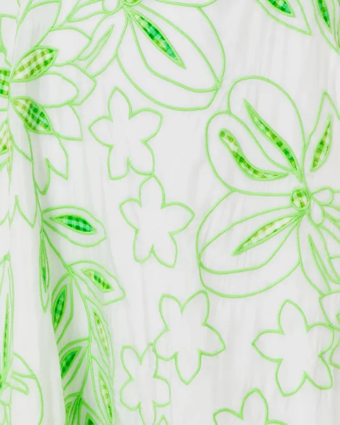 Women Lilly Pulitzer Dresses Quinlee Embroidered Maxi Dress Orb Green Embroidered Viscose Organza