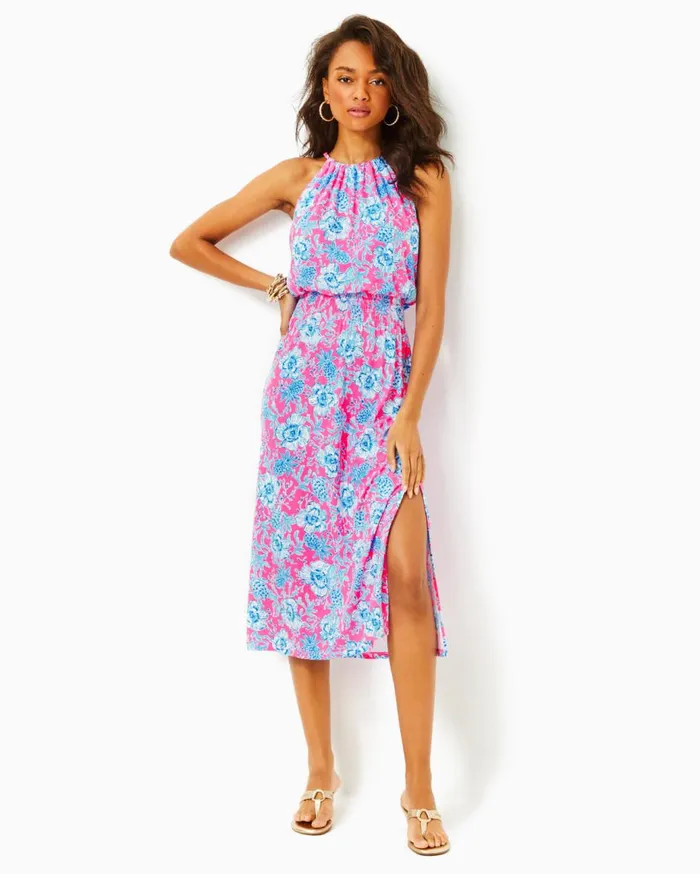 Women Lilly Pulitzer Dresses Teresa Maxi Dress Conch Shell Pink Lets Go Bananas Women Lilly Pulitzer Dresses Teresa Maxi Dress Conch Shell Pink Lets Go Bananas
