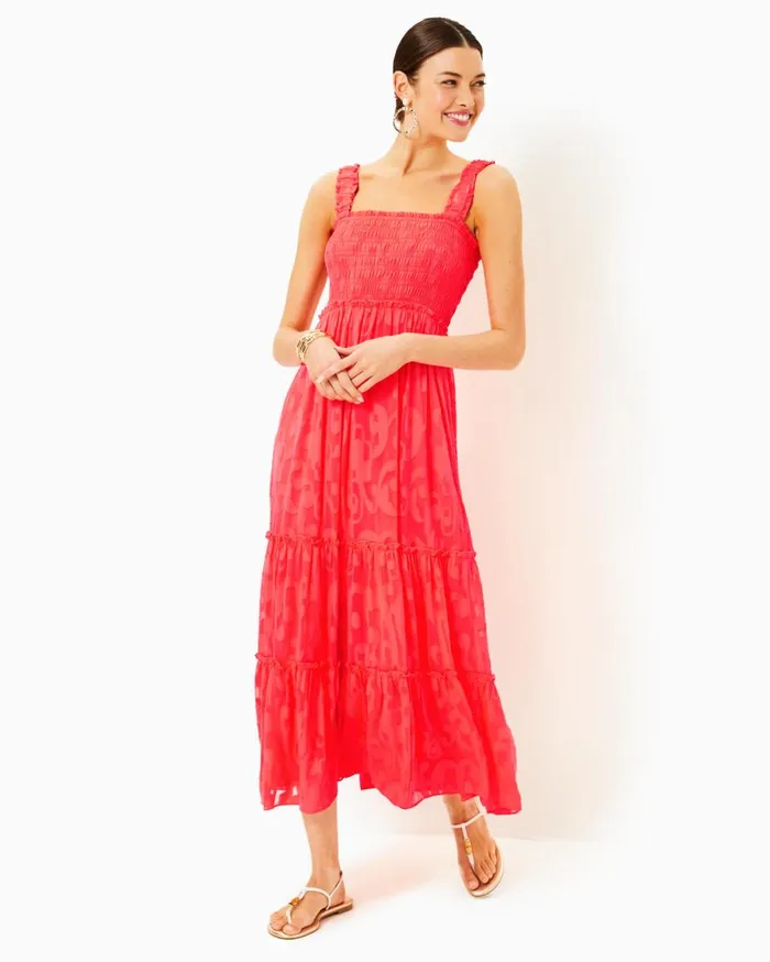 Women Lilly Pulitzer Dresses Teresa Maxi Dress Conch Shell Pink Lets Go Bananas Women Lilly Pulitzer Dresses Teresa Maxi Dress Conch Shell Pink Lets Go Bananas