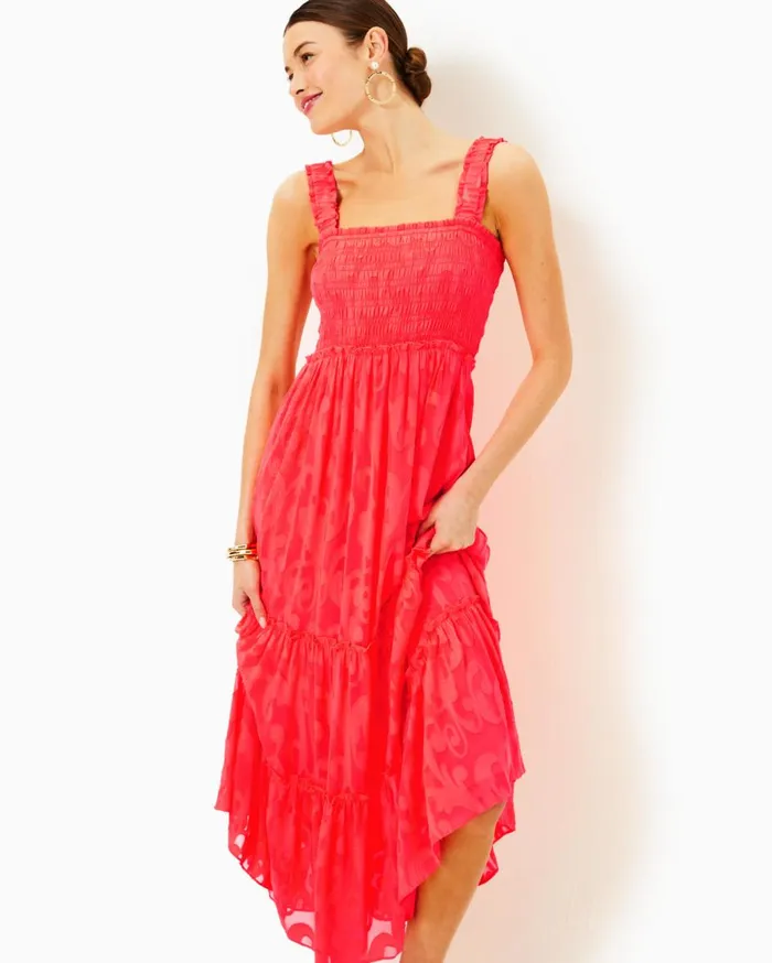 Women Lilly Pulitzer Dresses Teresa Maxi Dress Conch Shell Pink Lets Go Bananas Women Lilly Pulitzer Dresses Teresa Maxi Dress Conch Shell Pink Lets Go Bananas