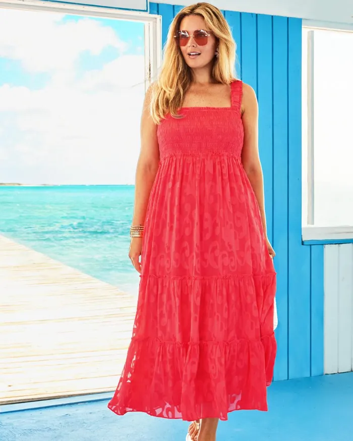 Women Lilly Pulitzer Dresses Teresa Maxi Dress Conch Shell Pink Lets Go Bananas Women Lilly Pulitzer Dresses Teresa Maxi Dress Conch Shell Pink Lets Go Bananas
