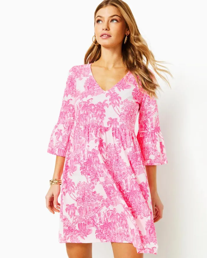 Women Lilly Pulitzer Dresses UPF 50 Solia ChillyLilly Dress Las Olas Aqua Strong Current Sea Women Lilly Pulitzer Dresses UPF 50 Solia ChillyLilly Dress Las Olas Aqua Strong Current Sea