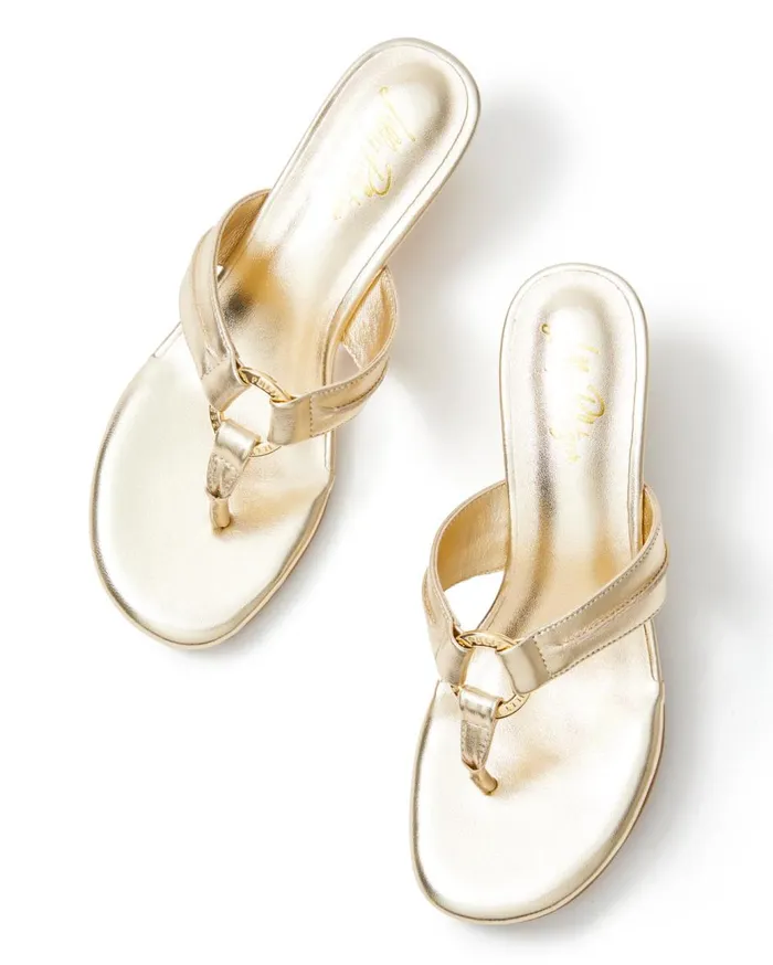 Women Lilly Pulitzer Shoes McKim Wedge Gold Metallic Women Lilly Pulitzer Shoes McKim Wedge Gold Metallic