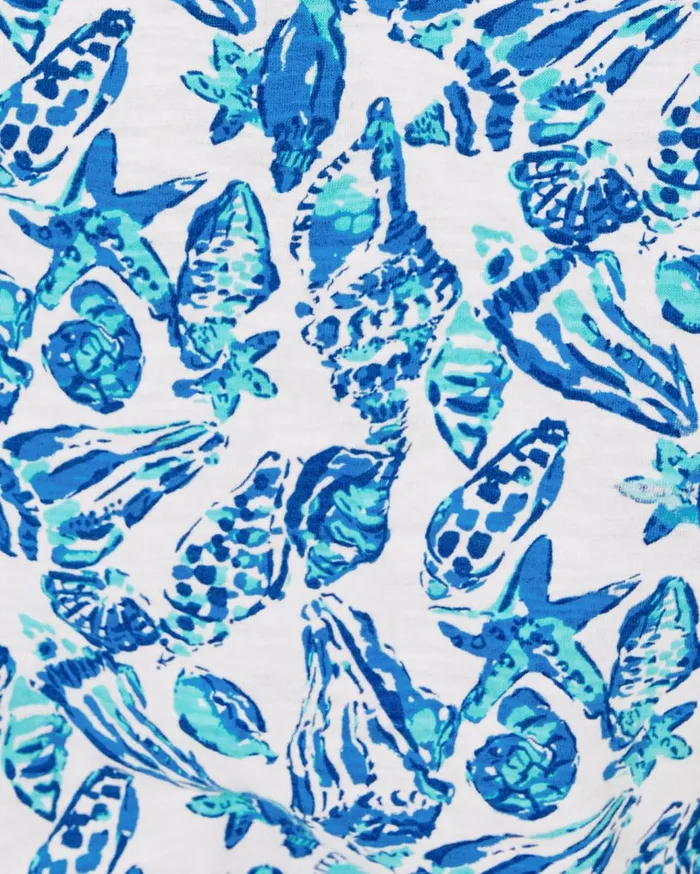 Women Lilly Pulitzer Tops Dev Top Resort White Shell Collector Women Lilly Pulitzer Tops Dev Top Resort White Shell Collector