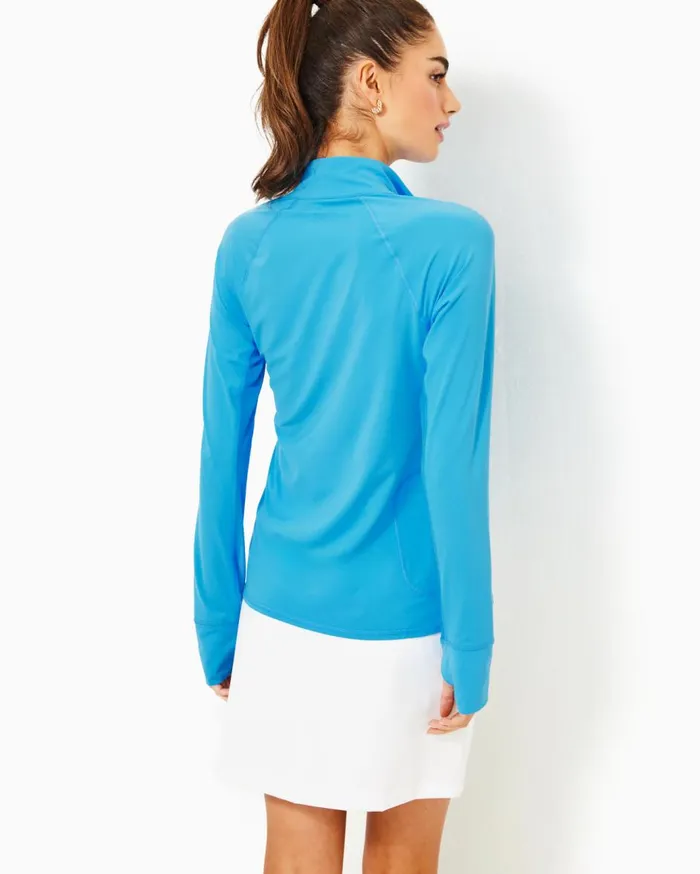 Women Lilly Pulitzer Tops Luxletic Marion HalfZip Sunguard Lunar Blue Women Lilly Pulitzer Tops Luxletic Marion HalfZip Sunguard Lunar Blue