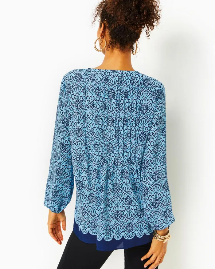 Women Lilly Pulitzer Tops Marilina Tunic Top Finch Yellow Tropical Oasis Engineered Tunic Women Lilly Pulitzer Tops Marilina Tunic Top Finch Yellow Tropical Oasis Engineered Tunic