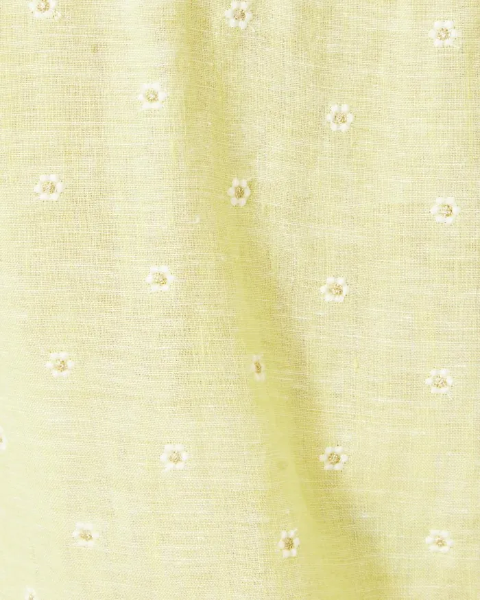 Women Lilly Pulitzer Tops Sea View Linen Button Down Top Finch Yellow You Drive Me Daisy Embroidered Linen Women Lilly Pulitzer Tops Sea View Linen Button Down Top Finch Yellow You Drive Me Daisy Embroidered Linen