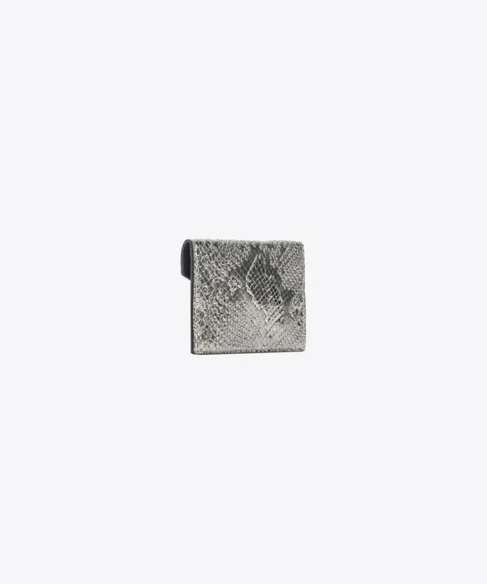 Women Limited Edition Pinko PINKO Galleria Flat Card Holder In Pythonprint Leather Charcoallightgold Women Limited Edition Pinko PINKO Galleria Flat Card Holder In Pythonprint Leather Charcoallightgold