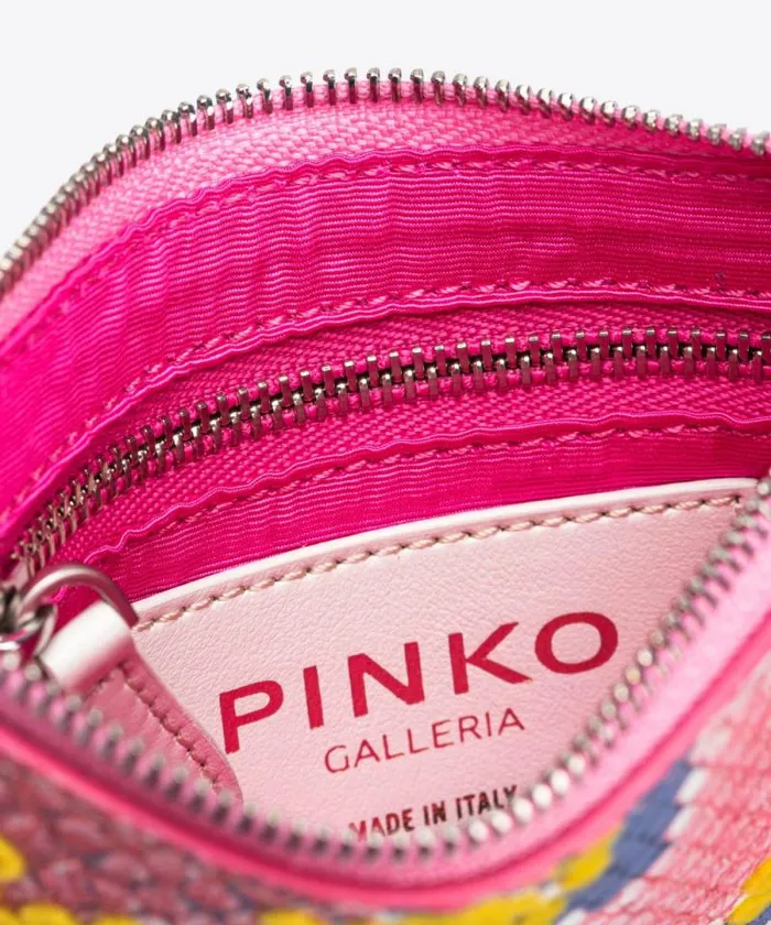 Women Limited Edition Pinko PINKO Galleria Flat Pouch In Reptile Skin Multi Pinkyellowold Silver Women Limited Edition Pinko PINKO Galleria Flat Pouch In Reptile Skin Multi Pinkyellowold Silver