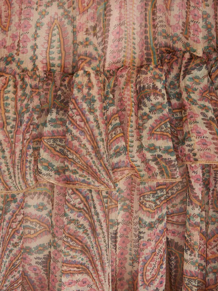 Women Long Silk Crepon Dress Etro Dresses
