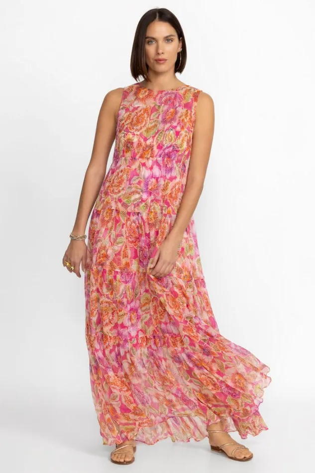 Women LORAN TIERED MAXI DRESS Fabiola Johnny Was Dresses
