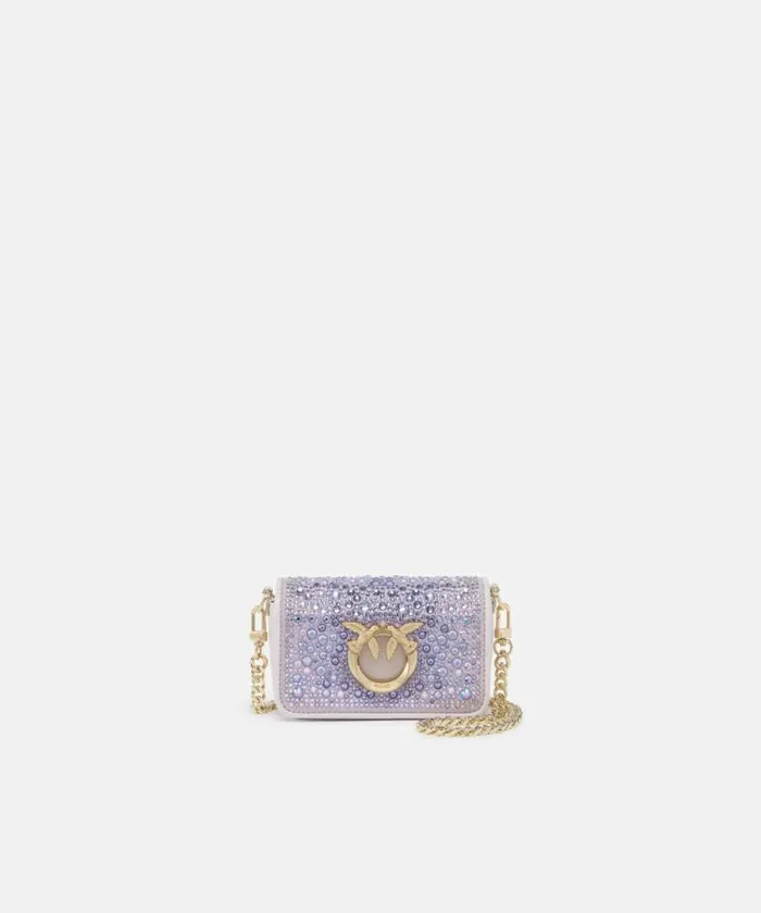 Women Love Bag Click Pinko Rhinestonedetailed Micro Love Bag Clutch With Detachable Shoulder Strap Fade Orchidlightgold Women Love Bag Click Pinko Rhinestonedetailed Micro Love Bag Clutch With Detachable Shoulder Strap Fade Orchidlightgold