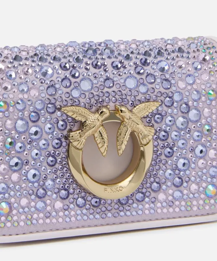 Women Love Bag Click Pinko Rhinestonedetailed Micro Love Bag Clutch With Detachable Shoulder Strap Fade Orchidlightgold Women Love Bag Click Pinko Rhinestonedetailed Micro Love Bag Clutch With Detachable Shoulder Strap Fade Orchidlightgold