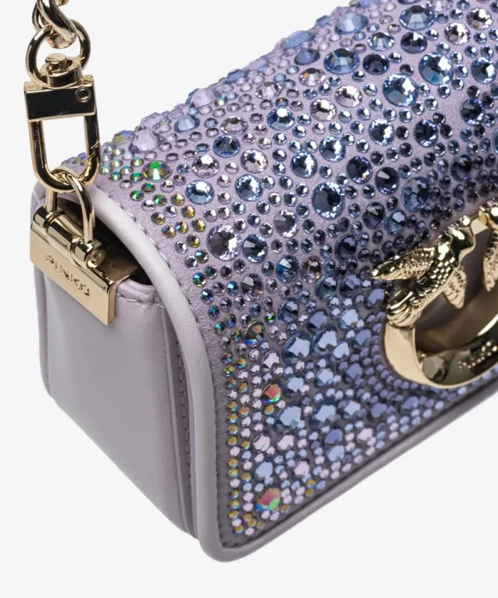 Women Love Bag Click Pinko Rhinestonedetailed Micro Love Bag Clutch With Detachable Shoulder Strap Fade Orchidlightgold Women Love Bag Click Pinko Rhinestonedetailed Micro Love Bag Clutch With Detachable Shoulder Strap Fade Orchidlightgold