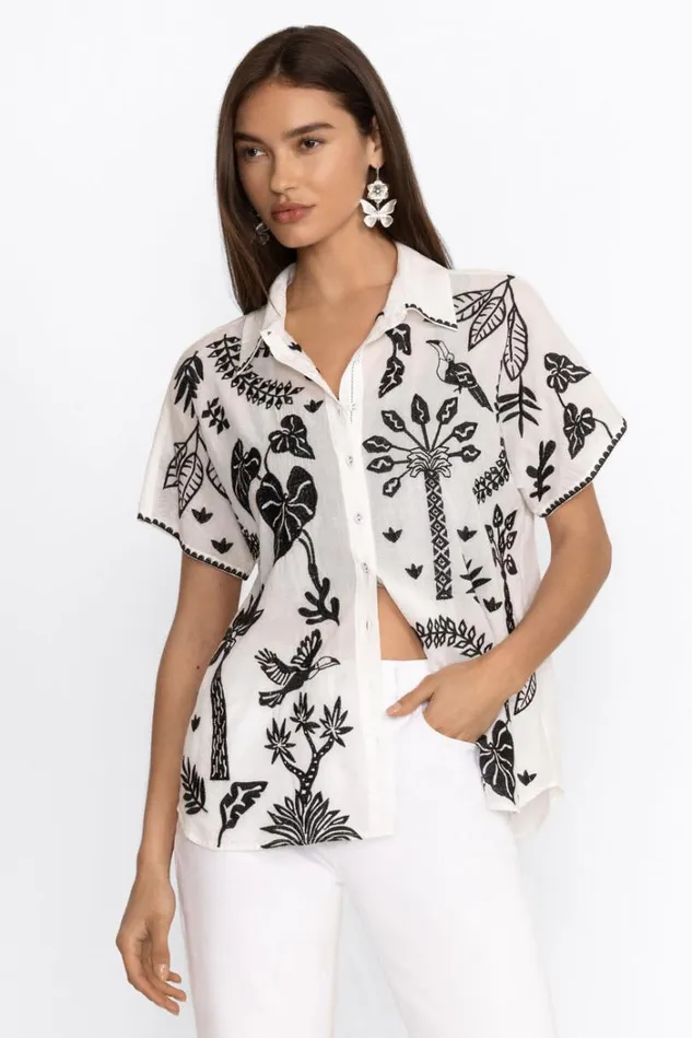 Women LUCIANA DOLMAN SHIRT White Johnny Was Tops Women LUCIANA DOLMAN SHIRT White Johnny Was Tops