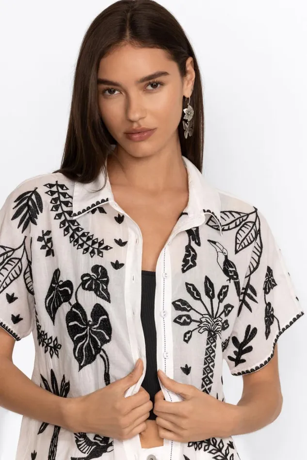 Women LUCIANA DOLMAN SHIRT White Johnny Was Tops Women LUCIANA DOLMAN SHIRT White Johnny Was Tops