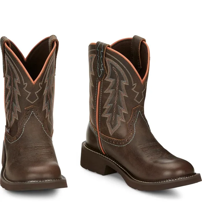 WOMEN Lyla 8034 Western Boot Brown Justin Boots Western
