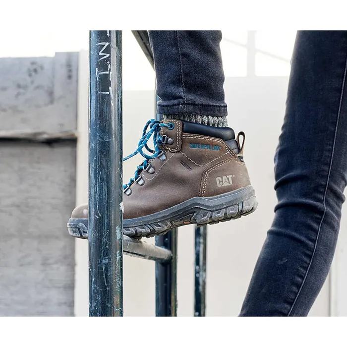 Women Mae Steel Toe Waterproof Work Boot Cat Footwear Boots