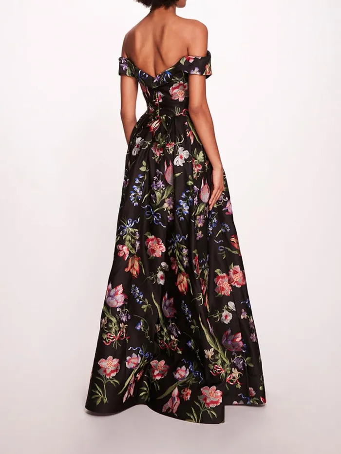 Women Marchesa Dresses Alex Gown Black Multi