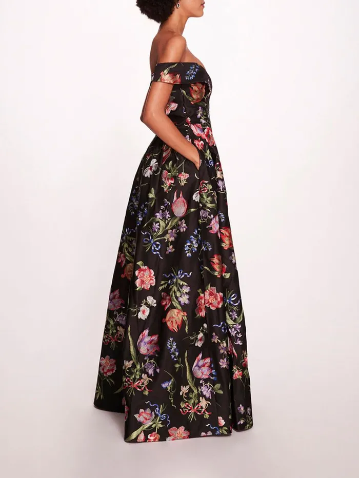 Women Marchesa Dresses Alex Gown Black Multi