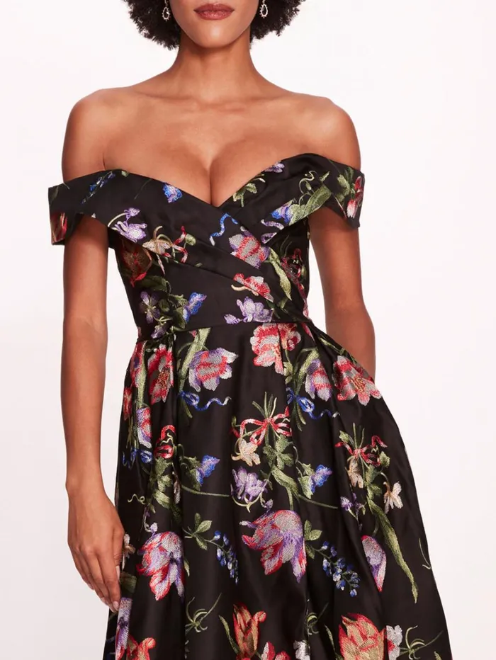Women Marchesa Dresses Alex Gown Black Multi