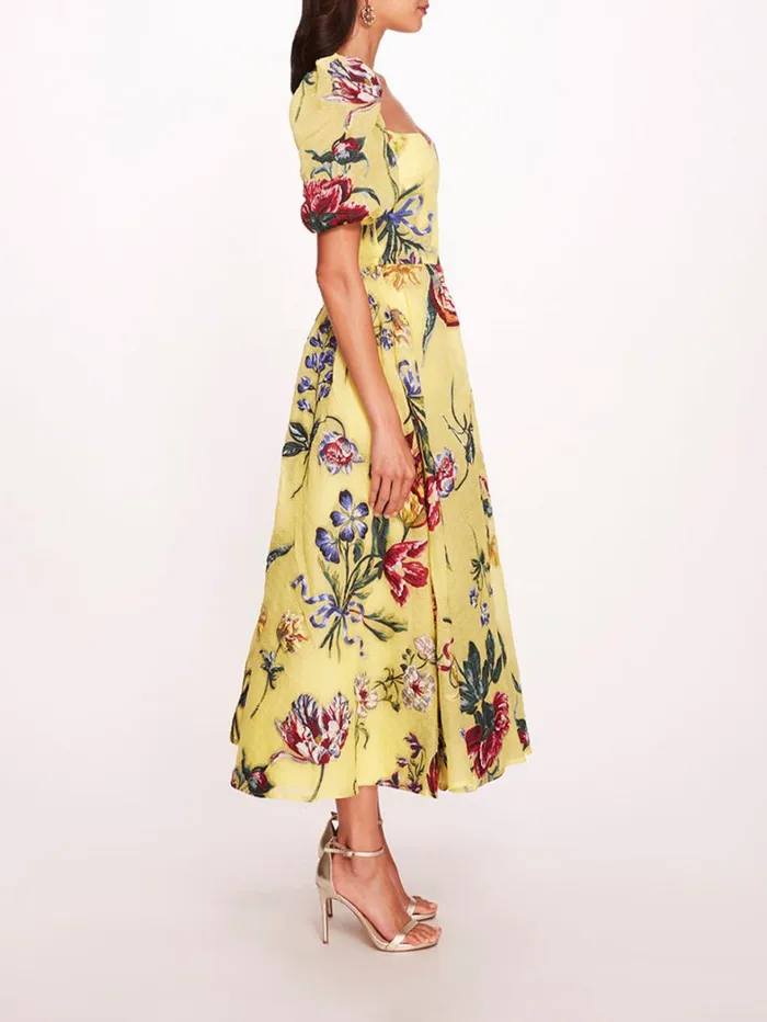 Women Marchesa Dresses Alexander Bubble Dress Yellow Multi
