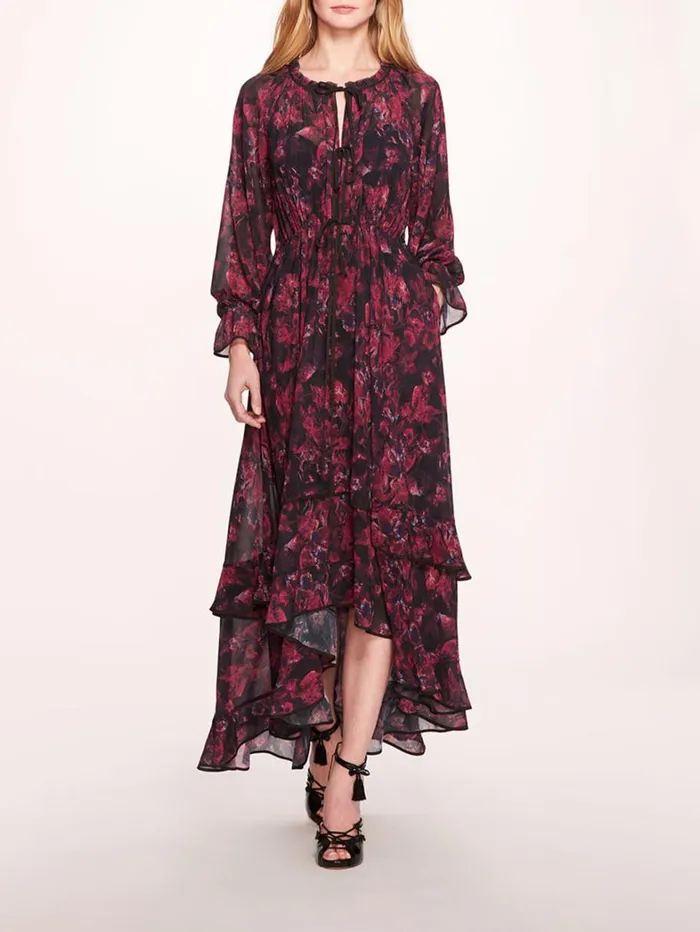 Women Marchesa Dresses Pom Maxi Dress Magenta