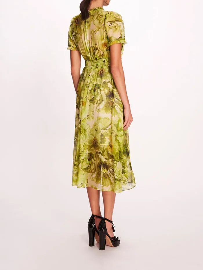 Women Marchesa Dresses Sedum Dress Chartreuse Women Marchesa Dresses Sedum Dress Chartreuse