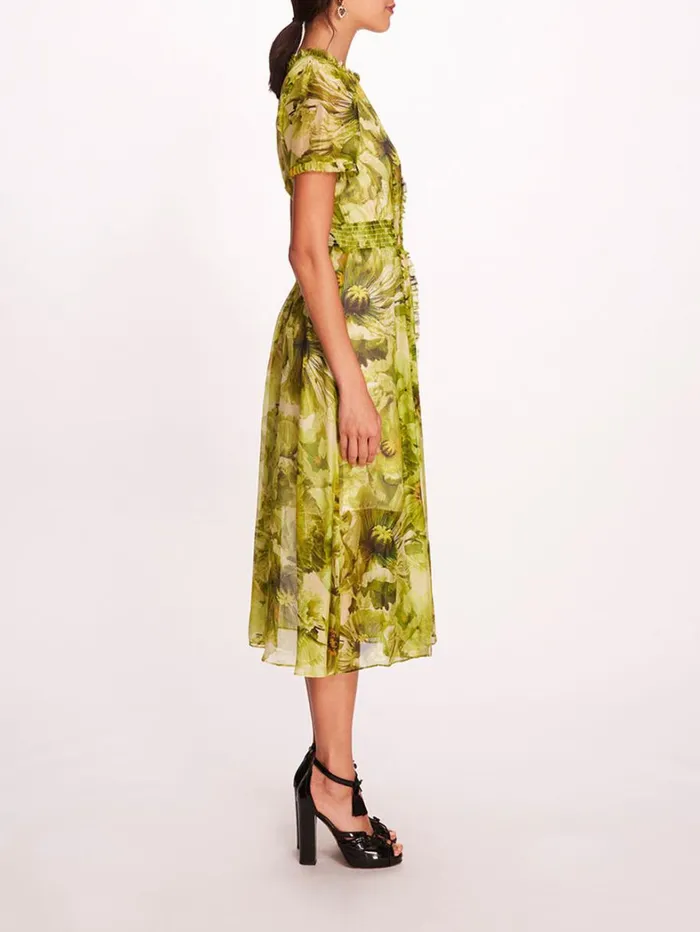 Women Marchesa Dresses Sedum Dress Chartreuse Women Marchesa Dresses Sedum Dress Chartreuse