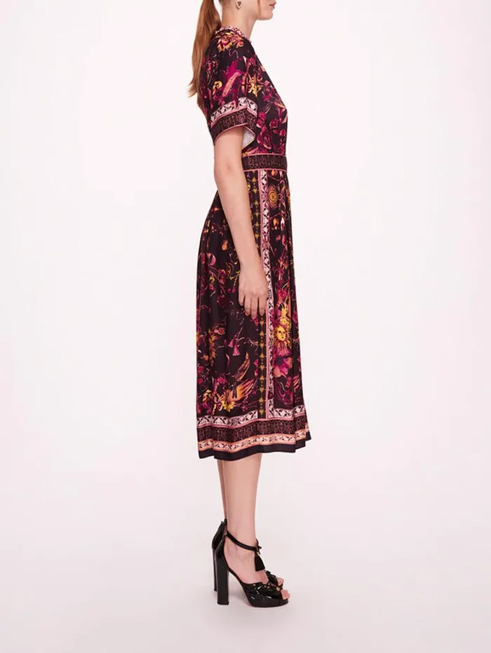 Women Marchesa Dresses Soma Dark Purple Multi Women Marchesa Dresses Soma Dark Purple Multi