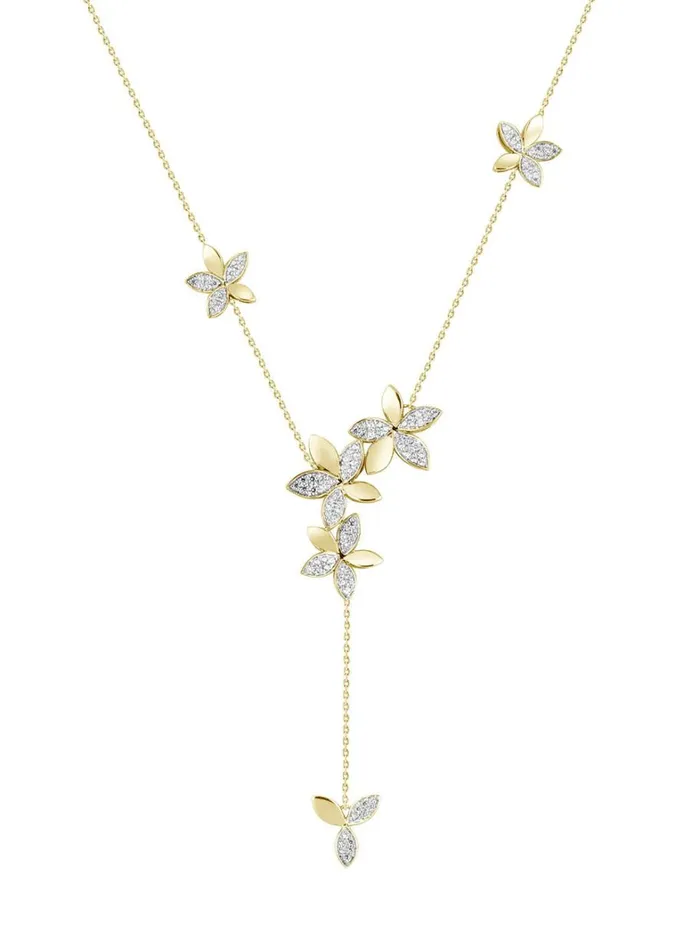 Women Marchesa Jewelry Wild Flower Yellow Gold Y Necklace Yellow Gold Women Marchesa Jewelry Wild Flower Yellow Gold Y Necklace Yellow Gold