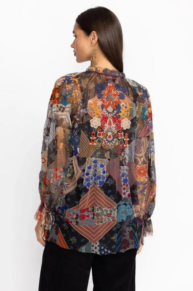 Women Mazzy Poet Blouse Multi Johnny Was Tops Women Mazzy Poet Blouse Multi Johnny Was Tops