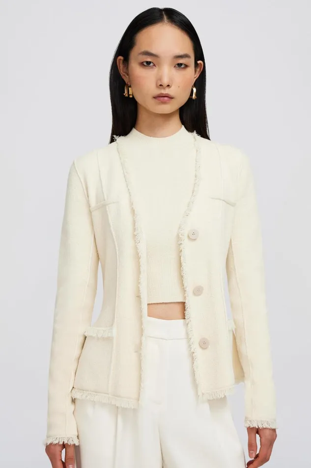 Women Medina Blazer Natural White Jonathan Simkhai Knitwear