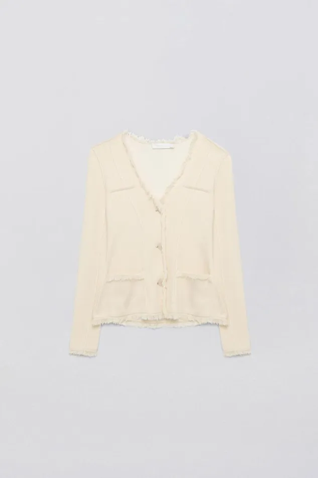 Women Medina Blazer Natural White Jonathan Simkhai Knitwear