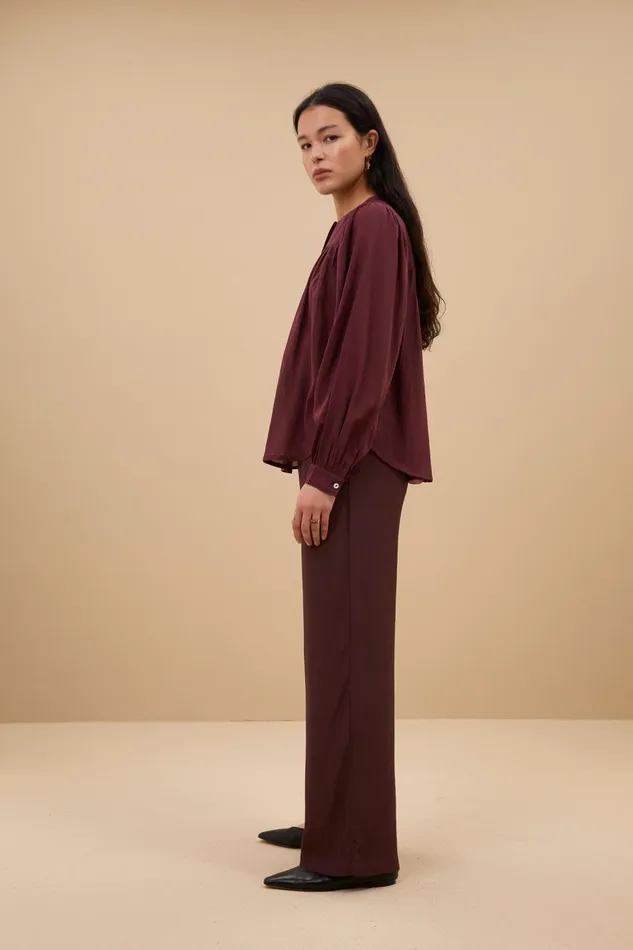 Women Meggie Voile Blouse Pecan Bybar Blouses Women Meggie Voile Blouse Pecan Bybar Blouses