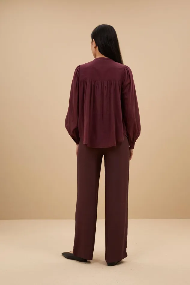 Women Meggie Voile Blouse Pecan Bybar Blouses Women Meggie Voile Blouse Pecan Bybar Blouses