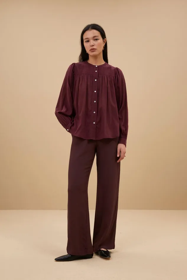 Women Meggie Voile Blouse Pecan Bybar Blouses Women Meggie Voile Blouse Pecan Bybar Blouses