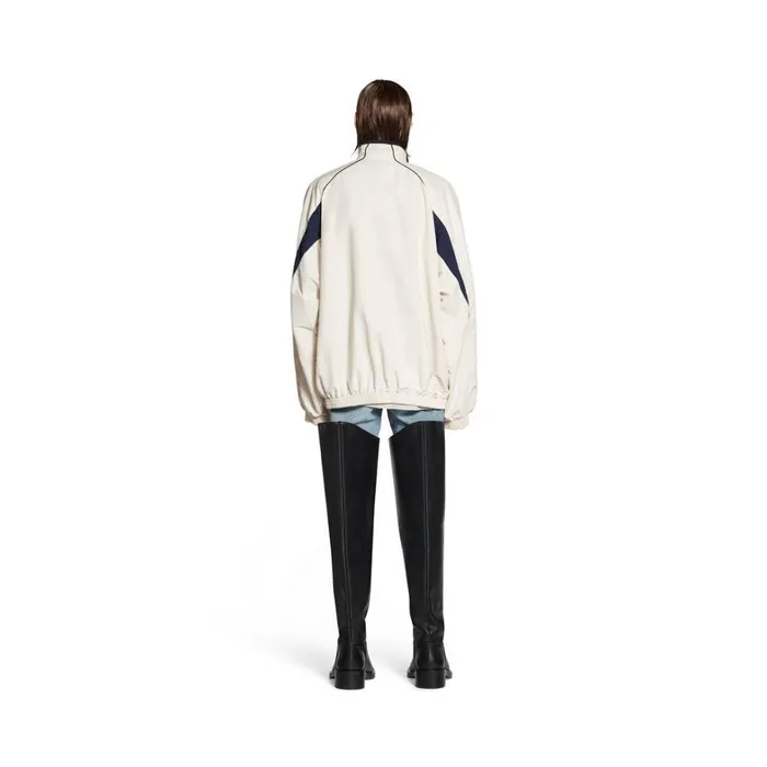 WomenMen Coats and Jackets Balenciaga 3b Sports Icon Medium Fit Tracksuit Jacket In White