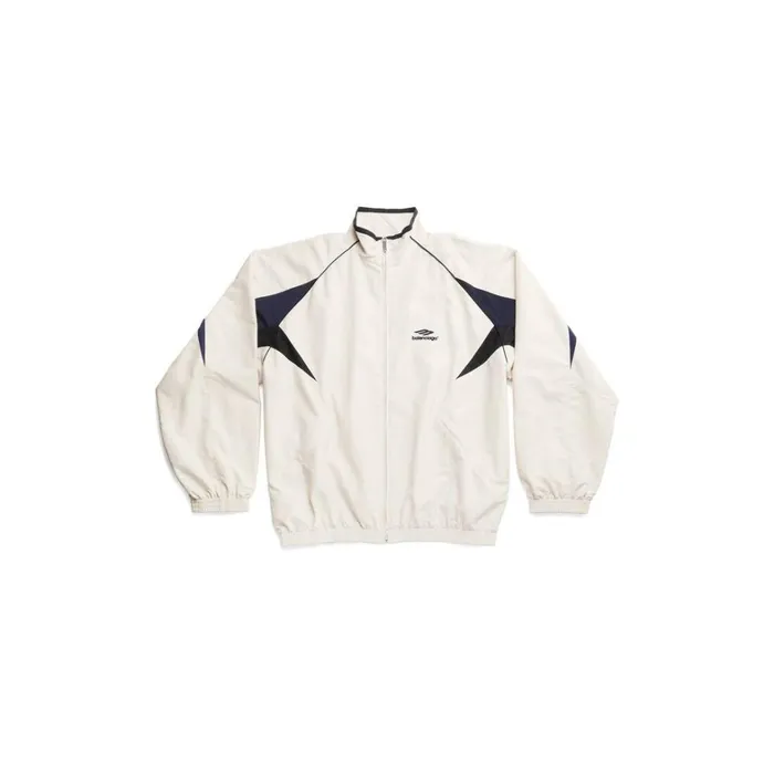 WomenMen Coats and Jackets Balenciaga 3b Sports Icon Medium Fit Tracksuit Jacket In White