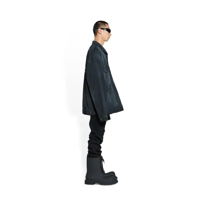 WomenMen Coats and Jackets Balenciaga Handdrawn Bb Icon Oversized Jacket In Black