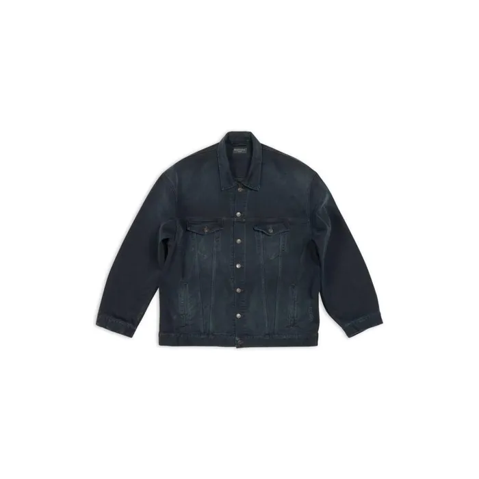 WomenMen Coats and Jackets Balenciaga Handdrawn Bb Icon Oversized Jacket In Black