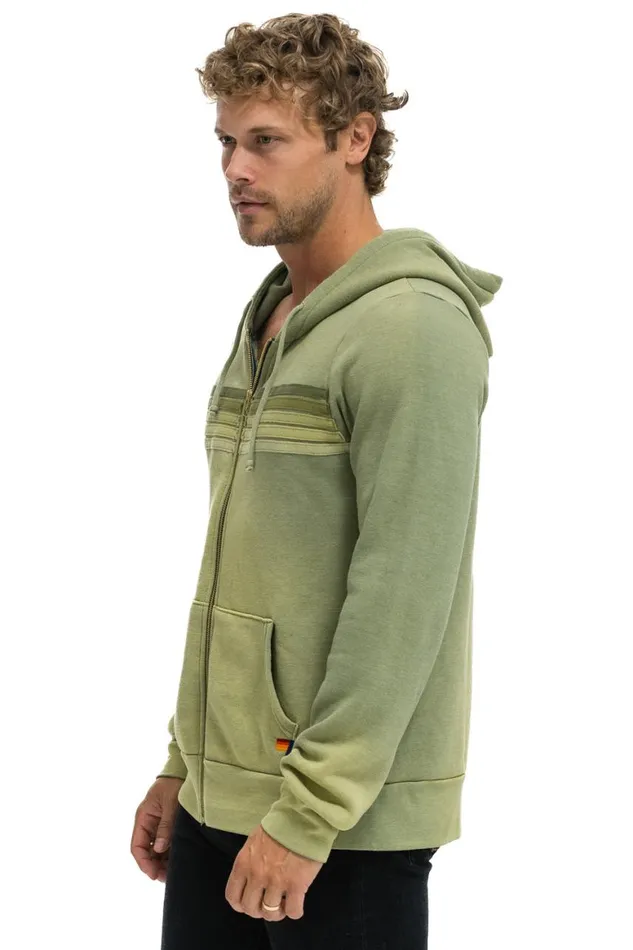 WomenMen Hoodies Aviator Nation 5 Stripe Hoodie 8211 Faded Army